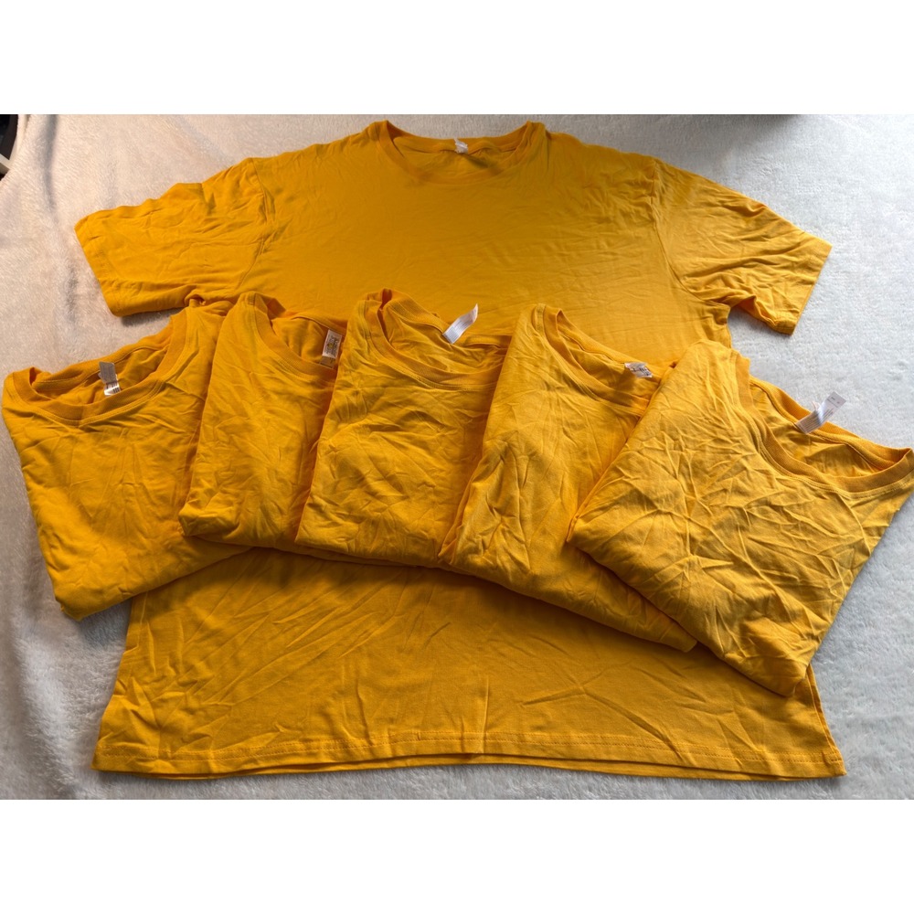 Royal Avalon 6 Pk Mens Bamboo Blend Crew Neck T-Shirts Yellow XL Short Sleeve‎